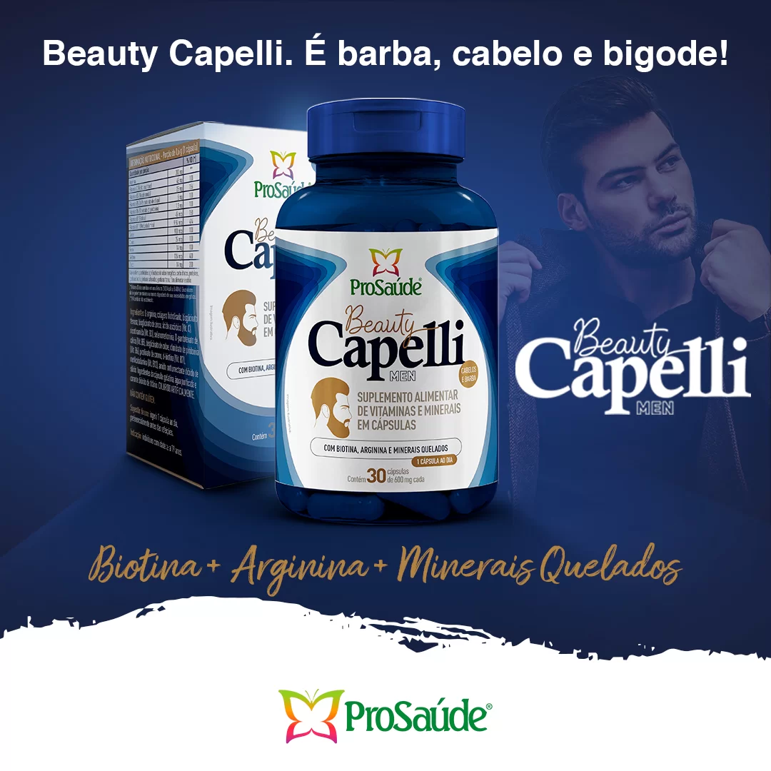 Beauty Capelli Man - Biotina + Arginina + Minerais quelados