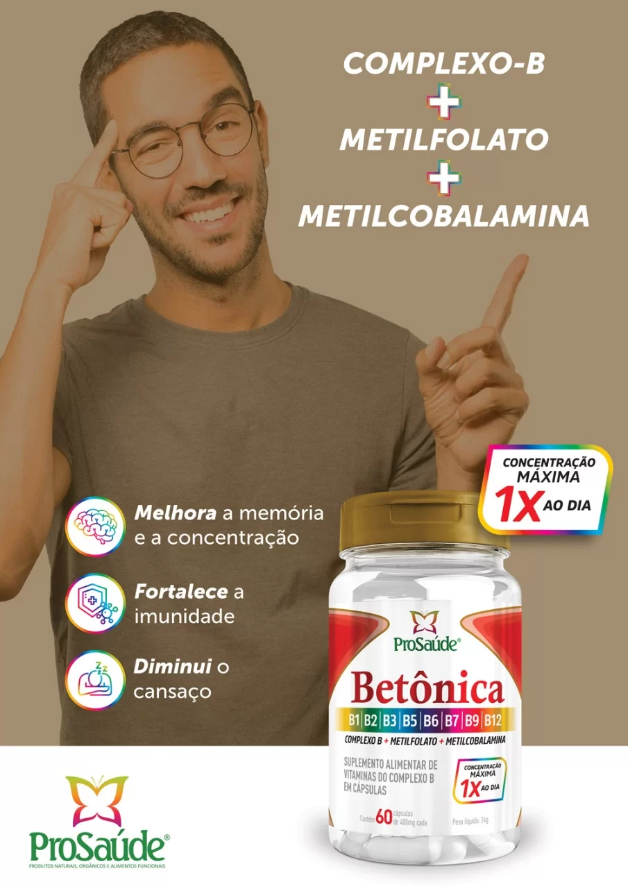 Betônica - Complexo B + Metilfolato + Metilcobalamina