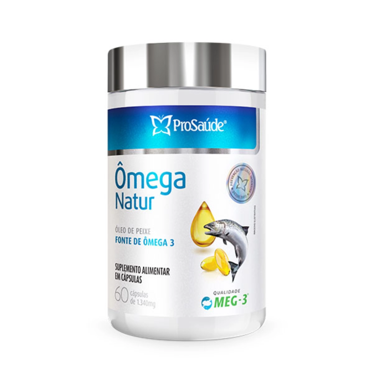 Ômega Natur (Óleo De Peixe) 1000Mg 60 cápsulas