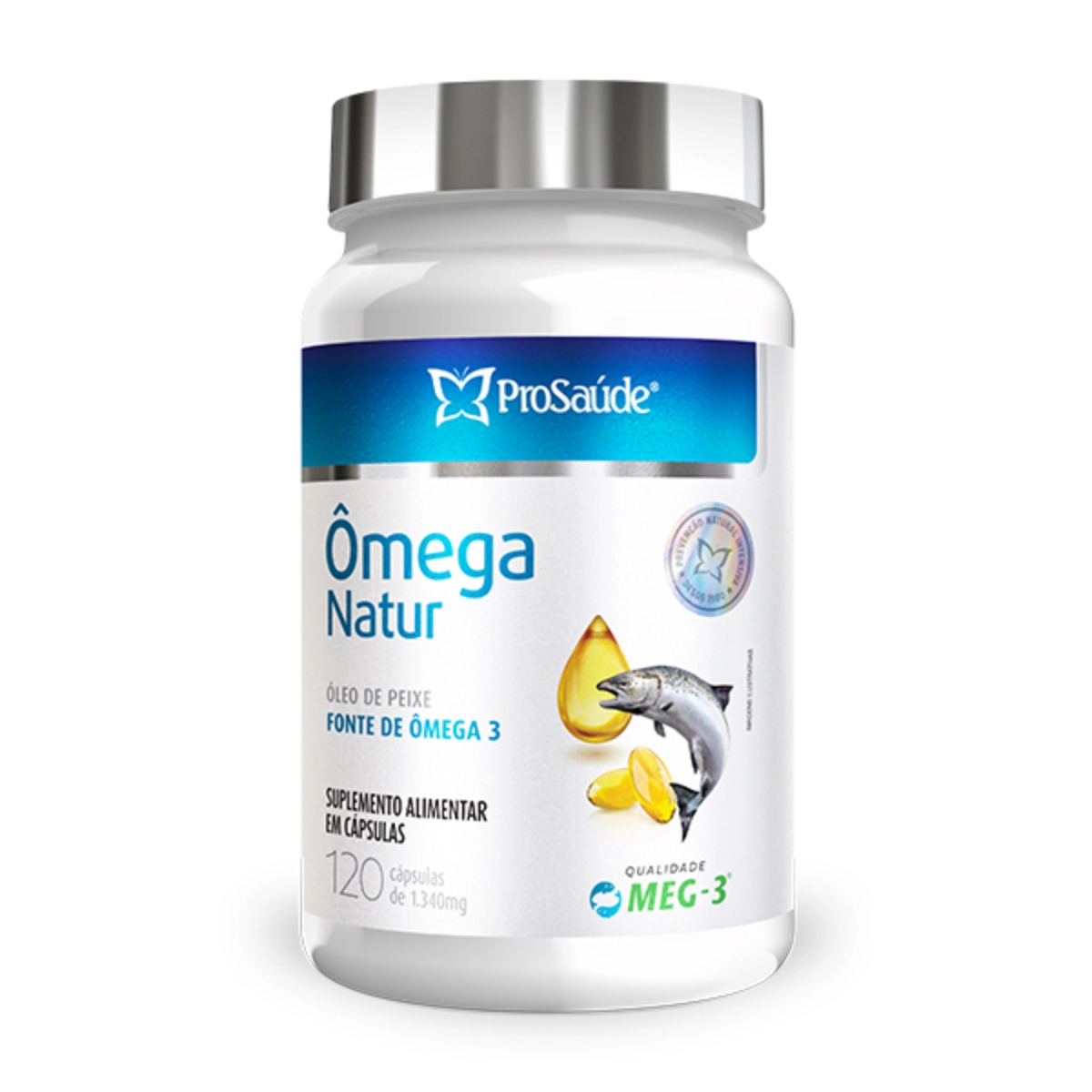 Ômega Natur (Óleo De Peixe) 1000Mg 120 Cápsulas