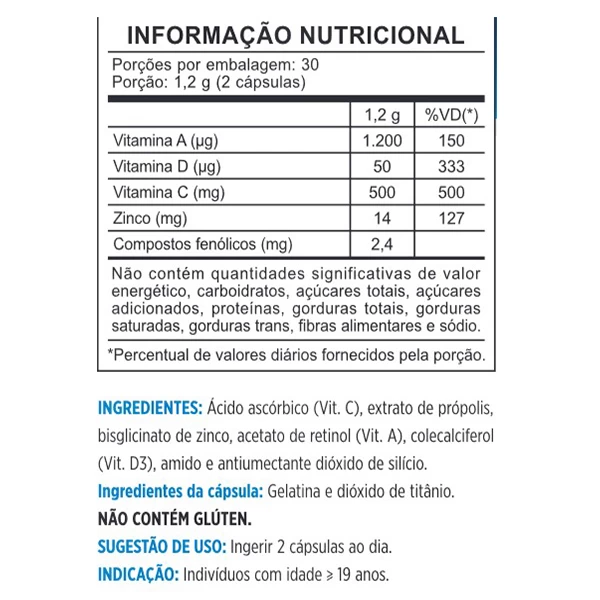Imunopro - Extrato de própolis + Zinco + Vit. A, C, D