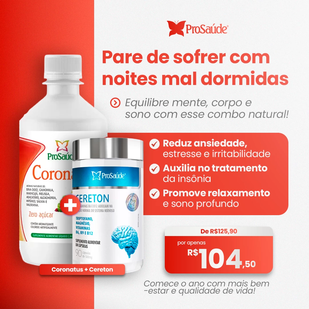 Combo Coronatus + Cereton - Insônia, estresse e ansiedade