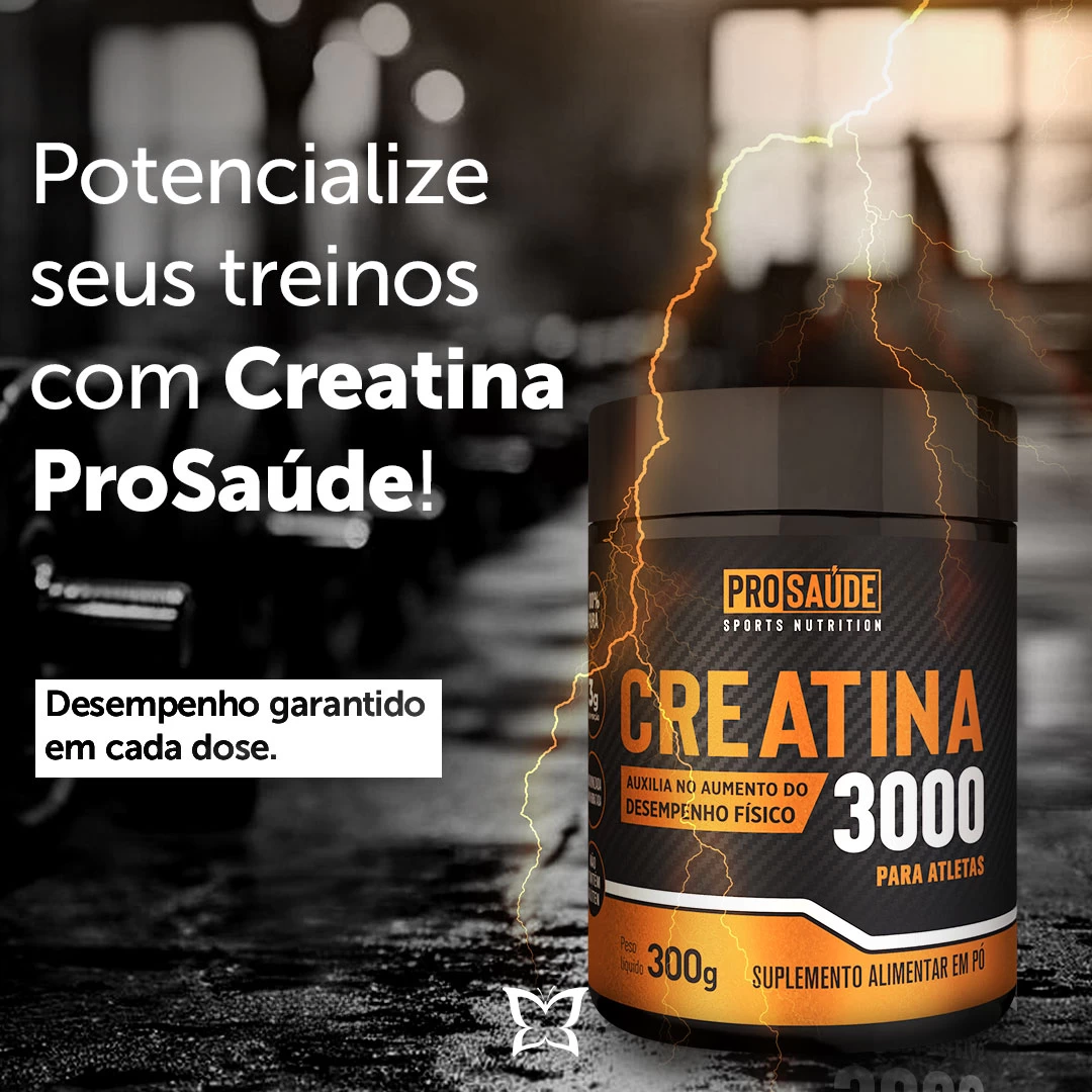 Creatina 3000 - 300 Gramas 100% pura 