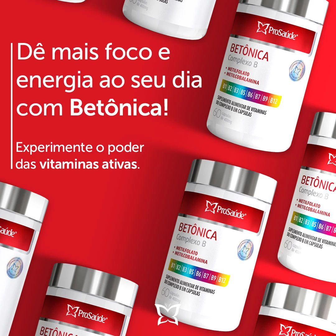 Betônica - Complexo B + Metilfolato + Metilcobalamina