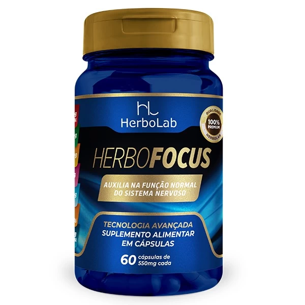 Herbofocus -  Fosfatidilserina + Tirosina + Taurina + Cafeína + Colina + vitaminas B6 e B12