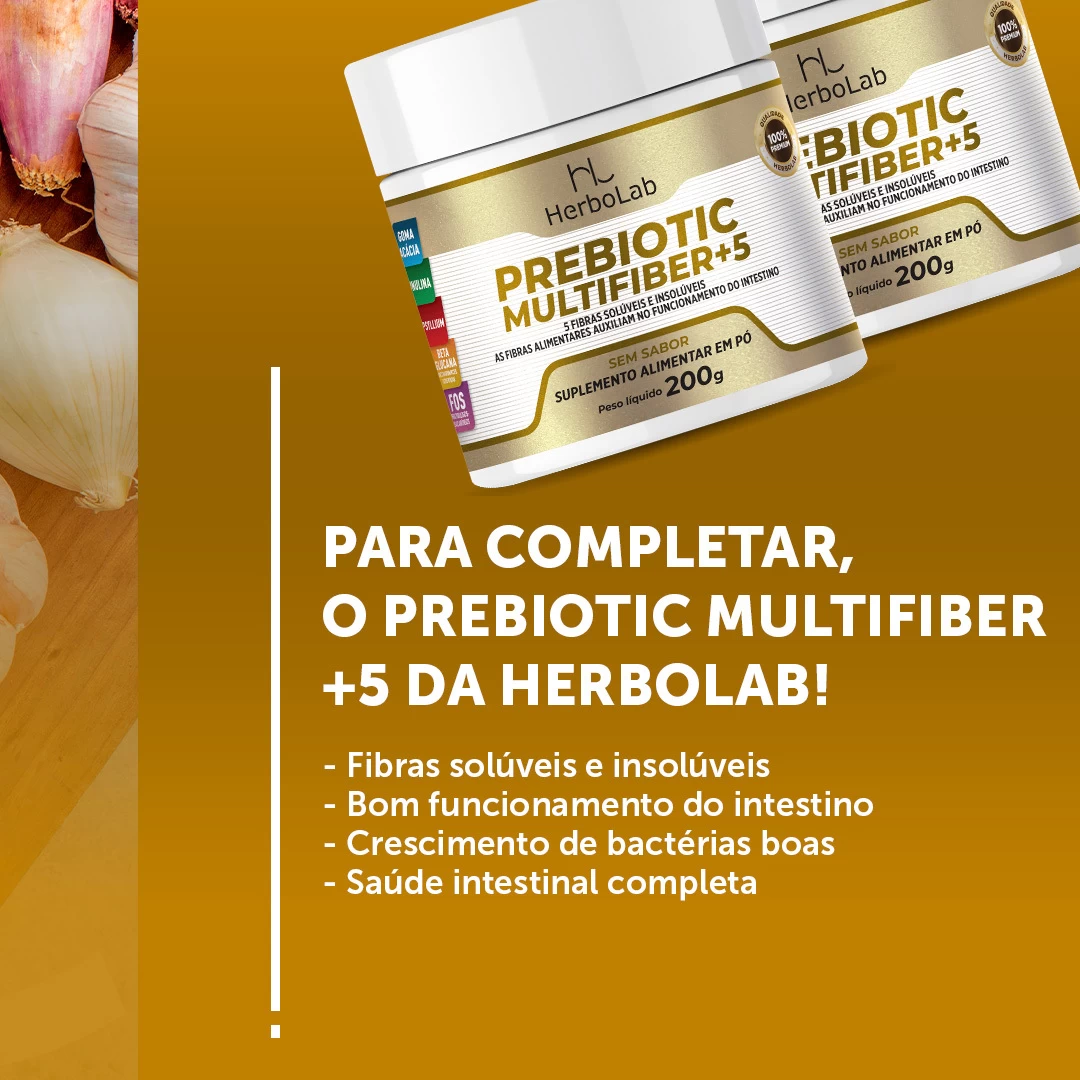 Multfibras Prebióticas - Prebiotic Multifiber +5 - Herbolab 
