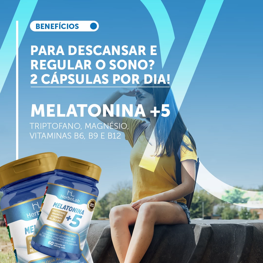 Melatonina + Triptofano + Magnésio + Vitamina B6, B9, B12 image hover