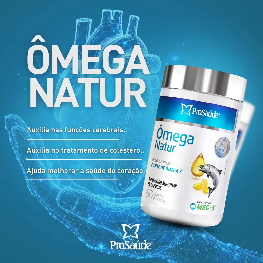Ômega Natur - Ômega 3 (Óleo De Peixe) 1000Mg 120 cápsulas image hover