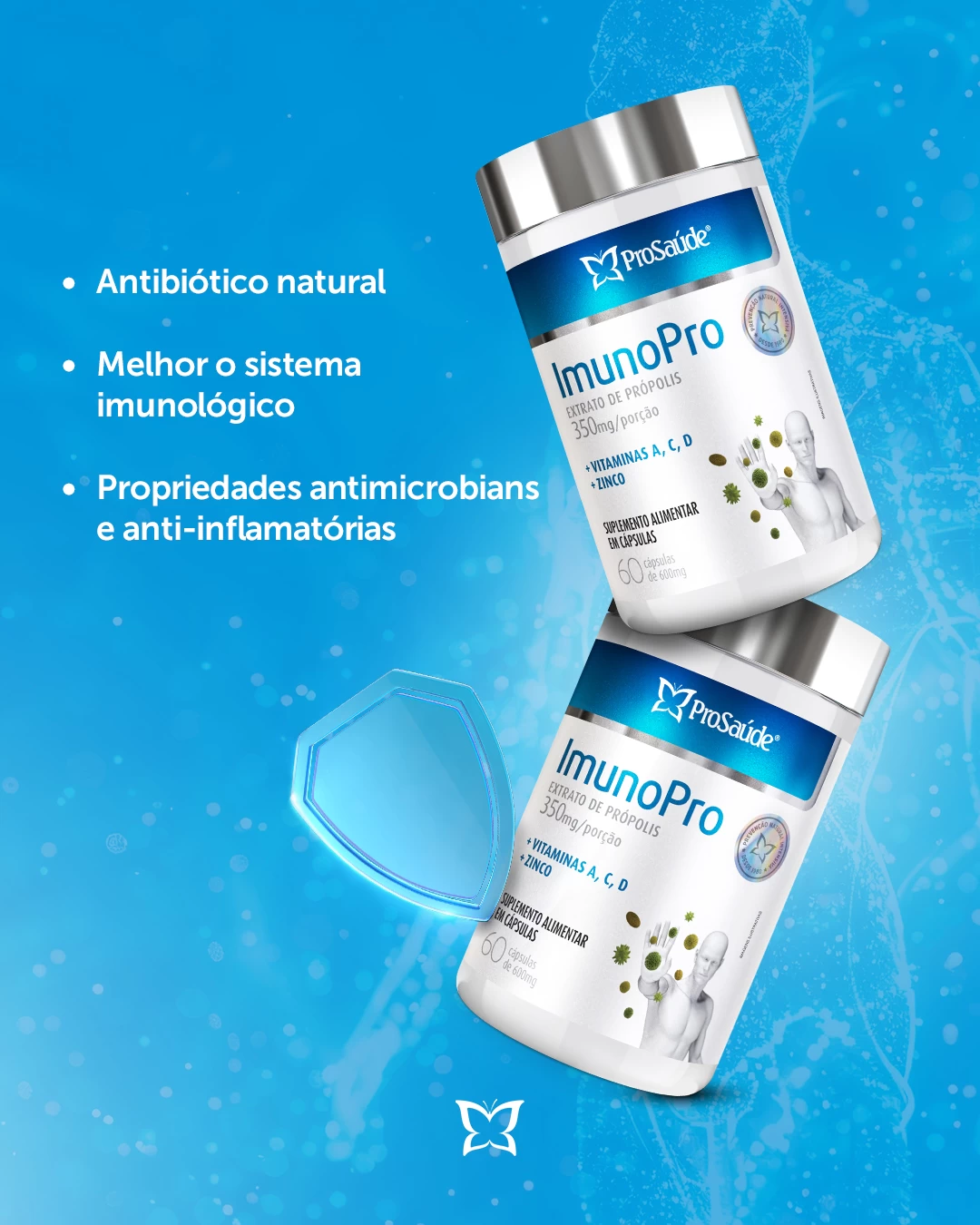 Imunopro - Extrato de própolis + Zinco + Vit. A, C, D