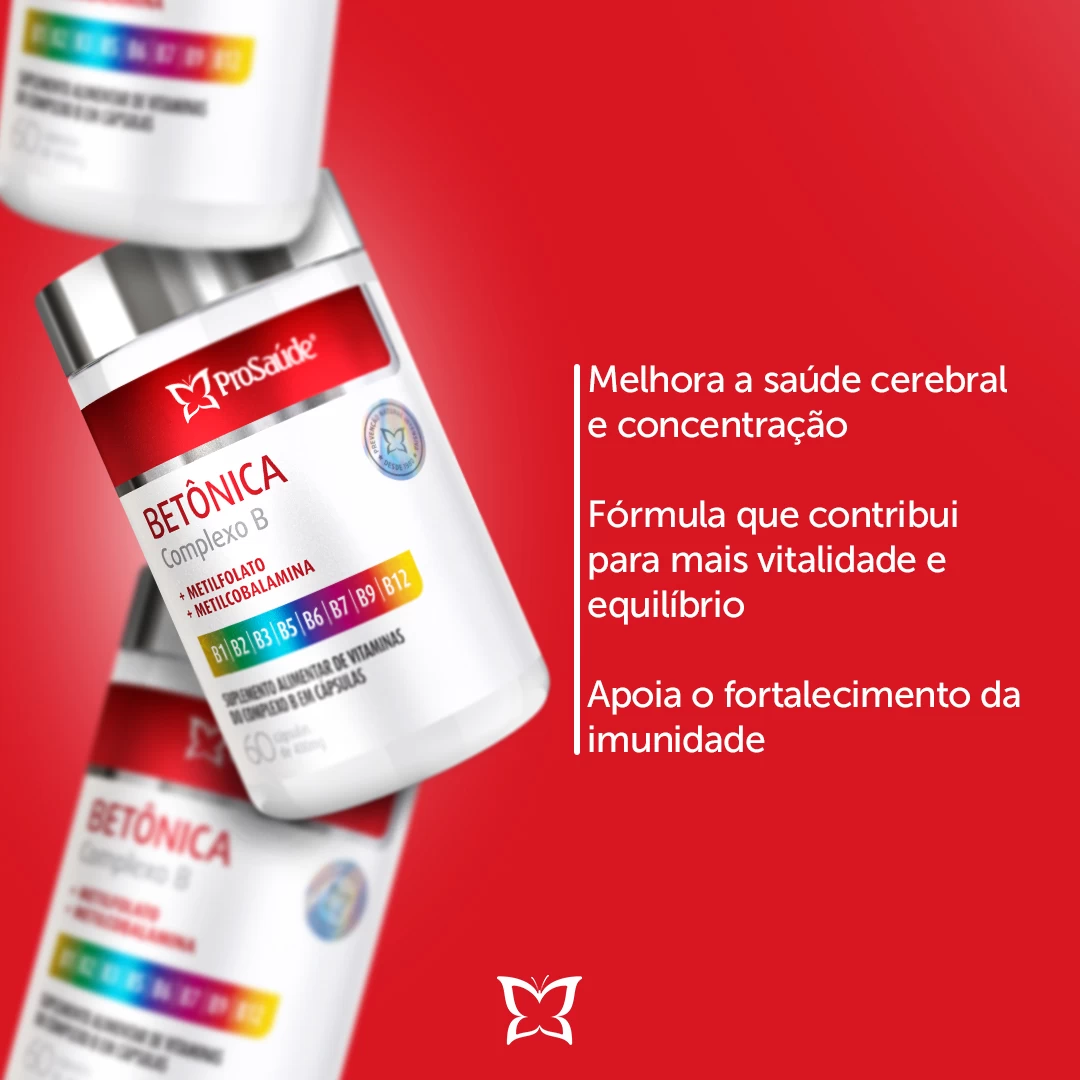 Betônica - Complexo B + Metilfolato + Metilcobalamina image hover