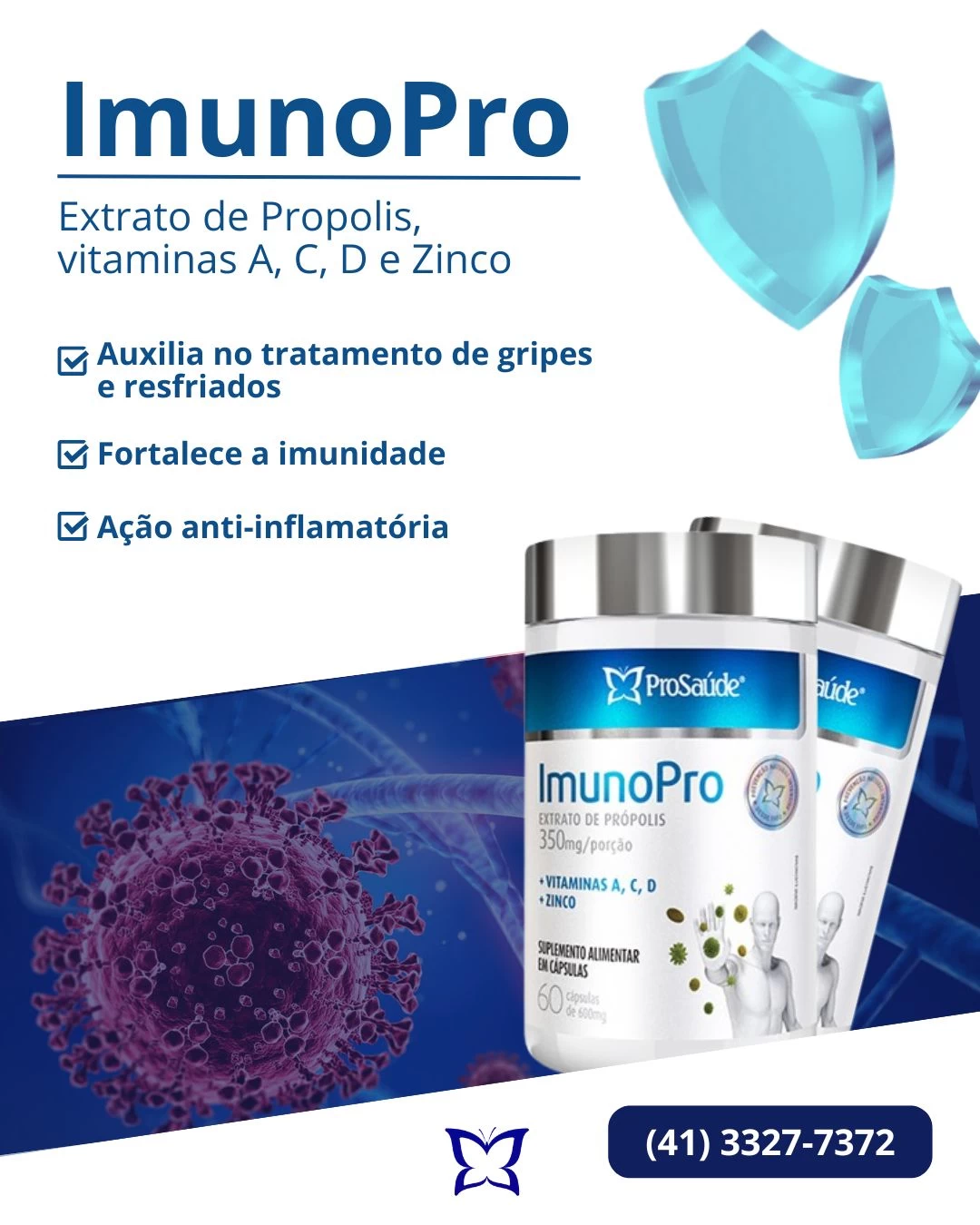 Imunopro - Extrato de própolis + Zinco + Vit. A, C, D image hover