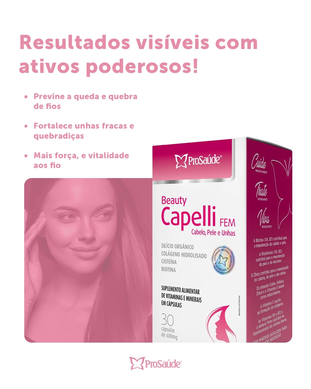 Beauty Capelli - Colágeno hidrolisado + Silício Orgânico + Biotina